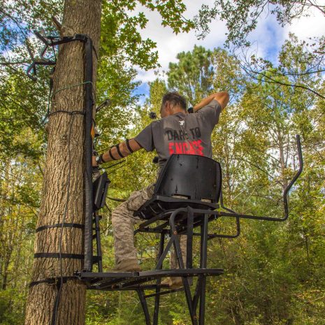 Bow Hunting Tree Stand Rails Removed